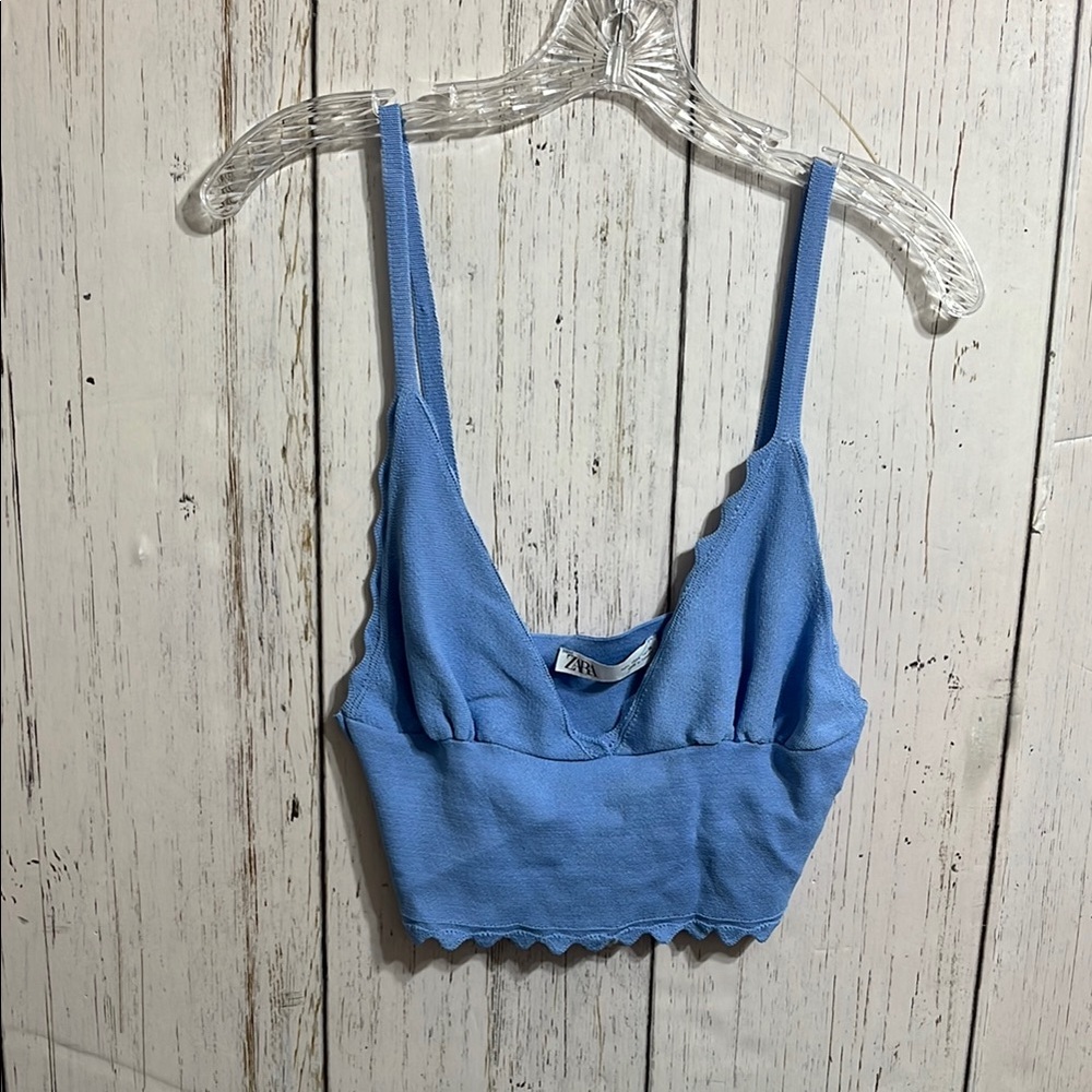 Zara Blue Minimalist Bralette